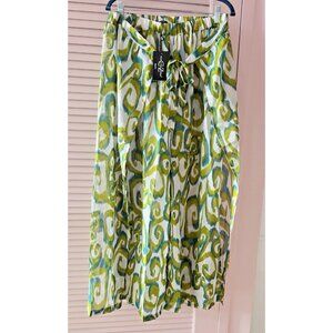 Club Z Collection Size XL Beach Pants Wide Leg Pull On Sheer Cover Up Swim Cover